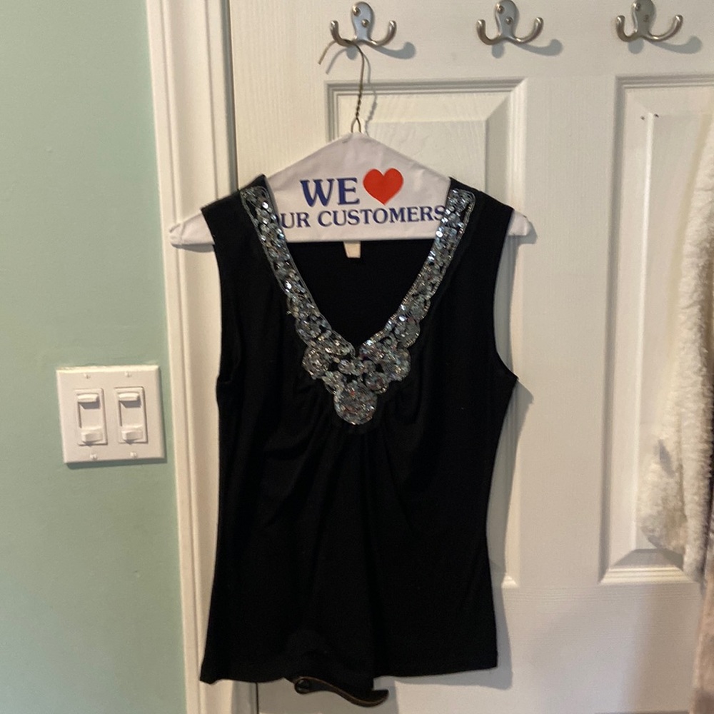 Tank Top with Sequins Detail